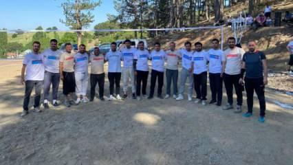 Köyde yapılan voleybol turnuvasına 12 takım 120 sporcu katıldı