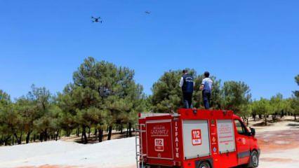 Gaziantep Büyükşehir itfaiyesi, termal drone ile nöbette
