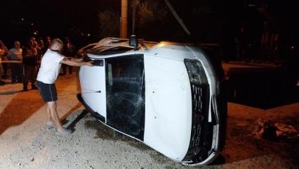 Antalya'da acı ölüm: Sulama kanalına düşen araçtan çıkamadılar!