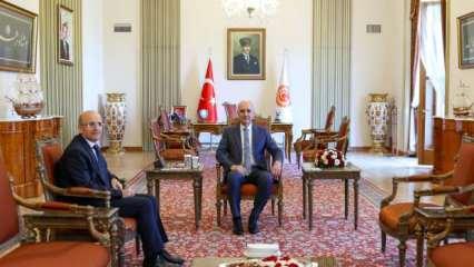 TBMM Başkanı Kurtulmuş, Hazine ve Maliye Bakanı Şimşek'i kabul etti