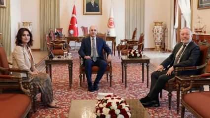 TBMM Başkanı Numan Kurtulmuş, DEM Parti'li Temelli ve Koçyiğit'i kabul etti