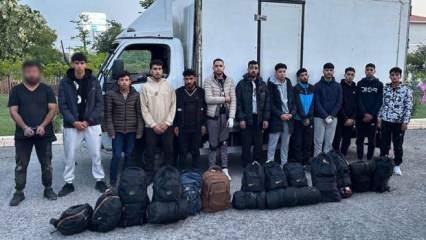 Tekirdağ'da 13 kaçak göçmen ve 1 organizatör yakalandı