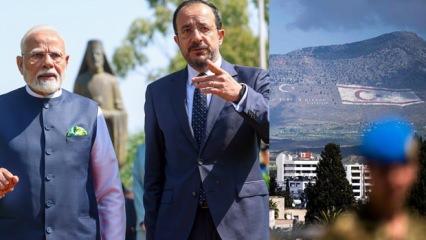 Modi'den Güney Kıbrıs'a ziyaret! Uzaktan KKTC'yi seyretti