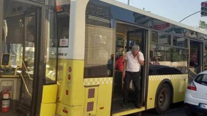 Üsküdar’da İETT otobüsleri kırmızı ışıkta çarpıştı! 