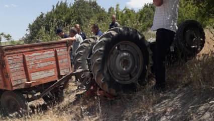 Devrilen traktörün altında kalan sürücü hayatını kaybetti