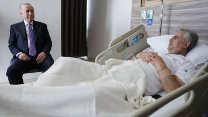 Cumhurbaşkanı Erdoğan'dan kaza geçiren Hasan Basri Yalçın'a ziyaret!