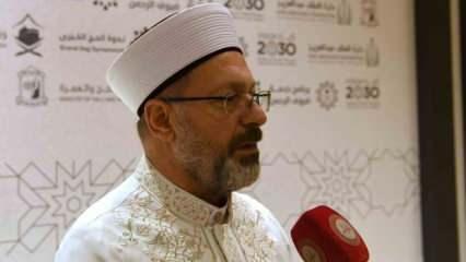 Diyanet İşleri Başkanı Erbaş'ın eşiyle ilgili hac iddiasına yalanlama