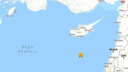 Doğu Akdeniz'de 3.8 büyüklüğünde deprem