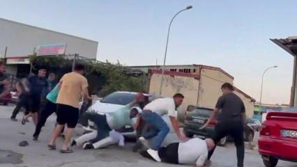 Kaza sonrası tekmneli yumruklu kavga!
