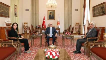 Meclis Başkanı Kurtulmuş, DEM Parti heyetini kabul etti