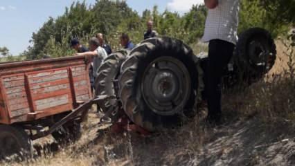 Edirne'de feci kaza: 78 yaşındaki adam devrilen traktörün altında kalarak öldü
