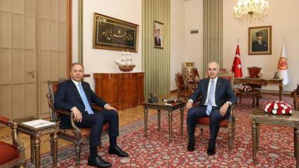 TBMM Başkanı Kurtulmuş, İçişleri Bakanı Yerlikaya'yı kabul etti