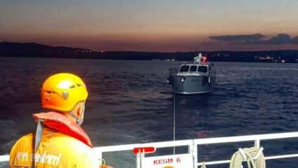 Çanakkale Boğazı'nda sürüklenen tekne kurtarıldı