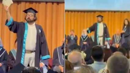 CHP’li Doruk Dörücü, Boğaziçi Üniversitesi mezuniyet töreninde diplomasını yırttı