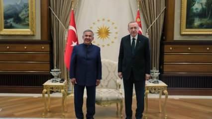 Cumhurbaşkanı Erdoğan, Tataristan Cumhurbaşkanı ile görüştü