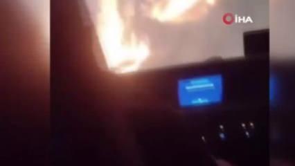 Hatay'da korku dolu anlar! Yangın savaşçıları alevler içinde kaldı