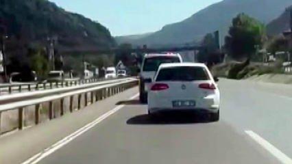 Sirenler çaldı, sürücü umursamadı! Orman yangınına giden ekibin zor anları