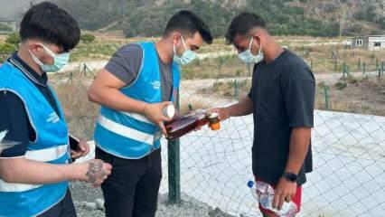 TÜGVA Destek Platformu yangın bölgesinde