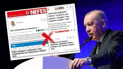 DMM'den açıklama: Başkan Erdoğan “Bazı arkadaşlarla son toplantımız olabilir” demedi! 