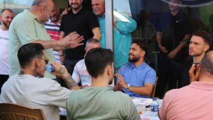 Futbolcular şehrin esnaflarıyla kahvaltı yaptı