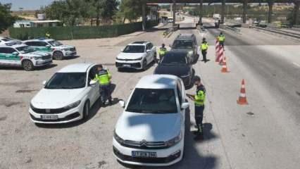 Gaziantep'te 215 araca 356 bin TL ceza