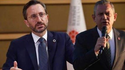 İletişim Başkanı Altun'dan, Özgür Özel'e tepki: Siyasetin değil sokak vesayetinin dili