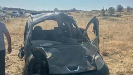 Mardin’de hafif ticari araç takla attı: 4 yaralı