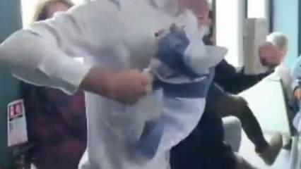 Olay görüntüler!   Paçavrayı açmak istedi İrlandalı gereğini yaptı!