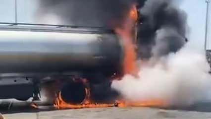 Şırnak’ta korku dolu anlar: Akaryakıt yüklü tanker alevlere teslim oldu