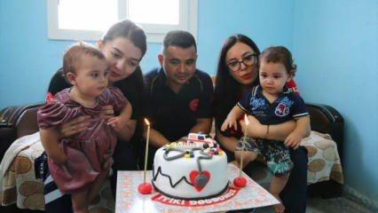 Mersin’de 112 ekibinden ambulansta doğan ikizlere doğum günü sürprizi