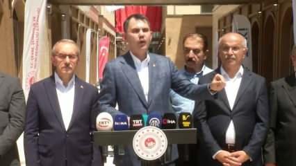 Bakan Kurum'dan Özgür Özel'e eleştiri: "Sana buradan ekmek çıkmaz"