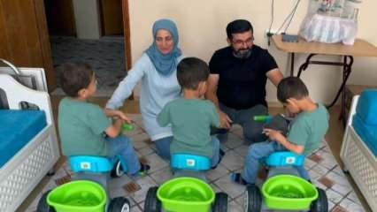 Konya'da bir vatandaş, 6 Şubat depremlerinde yetim kalan üçüzlere koruyucu aile oldu
