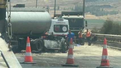 TAG Otoyolu'nda feci kaza: Tanker ile kamyon kafa kafaya çarpıştı: 2 ölü