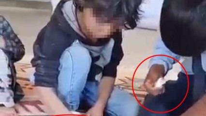 İğrenç görüntüler: 4 çocuğa hayvan dışkısı yedirdiler