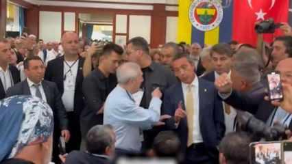 Ali Koç Aziz Yıldırım'la burun buruna geldi: Kongreye ara verildi