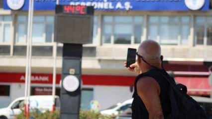 Aydın'da termometreler 44 dereceyi gördü