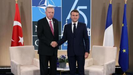 Cumhurbaşkanı Erdoğan, Macron ile görüştü!