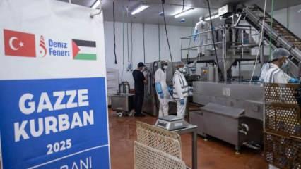 Deniz Feneri Derneği, kurbanlıkları Dubai'de konserve haline getirip Gazze'ye gönderiyor 