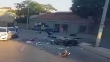 Kadıköy'de dehşet kaza: Motosiklet aydınlatma direğine çarptı, 2 yaralı