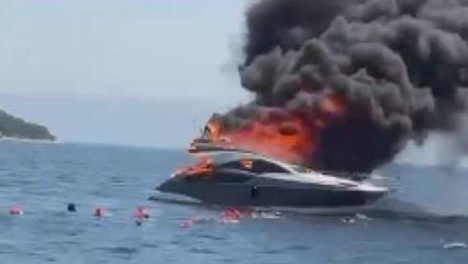 Kınalıada açıklarında korku dolu anlar: İçinde yolcu bulunan yatta yangın çıktı!