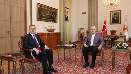 Kurtulmuş, İletişim Başkanı Duran'ı makamında kabul etti