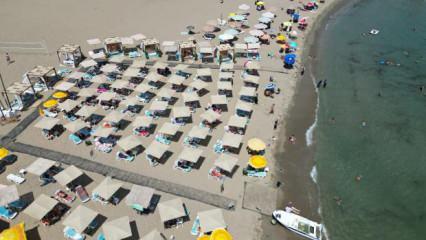 Tekirdağ'ın mavi bayraklı plajlarında yoğunluk yaşanıyor