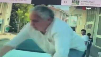 Yaya geçidine park edilen arabayı görünce bakın ne yaptı! Görenler baka kaldı!