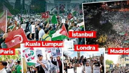 Dünya Gazze için ayaklandı
