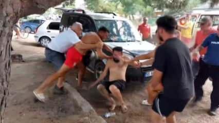 Cankurtarandan  vatandaşa neden işime karıştı dayağı
