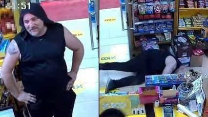 Gülerken bir anda yere yığıldı! Marketteki kalp krizi kamerada