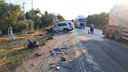 Hatalı sollama kazaya neden oldu! 3 araç büyük hasar aldı