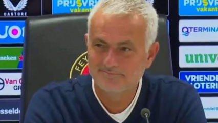 Mourinho'dan basın toplantısında Fenerbahçe taraftarlarını sinirlendiren hareket