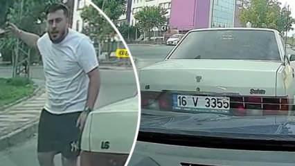 Trafik magandası yol kesip küfürler savurdu: ‘Size ehliyet ve araba veren devletin…’