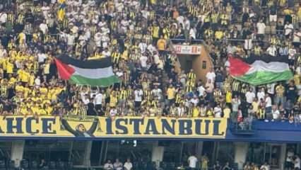 Kadıköy'de unutulmaz an: Fenerbahçe taraftarı Filistin'i unutmadı